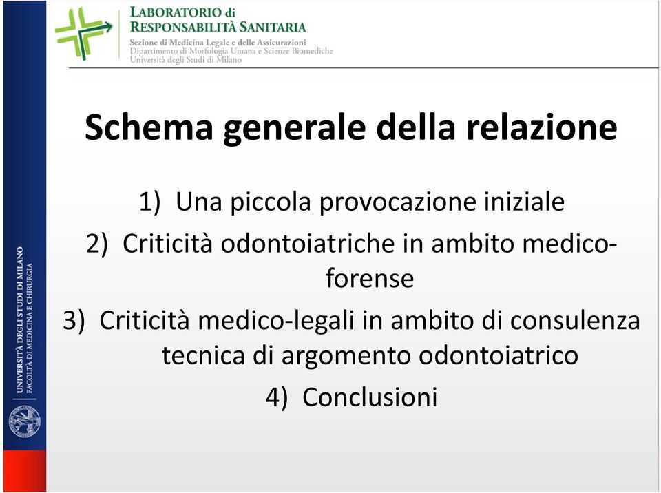 ambito medicoforense 3) Criticità medico-legali in