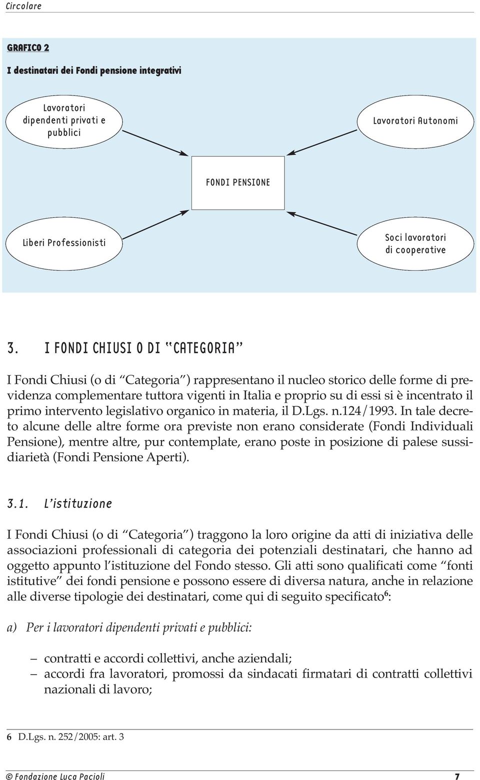 il primo intervento legislativo organico in materia, il D.Lgs. n.124/1993.