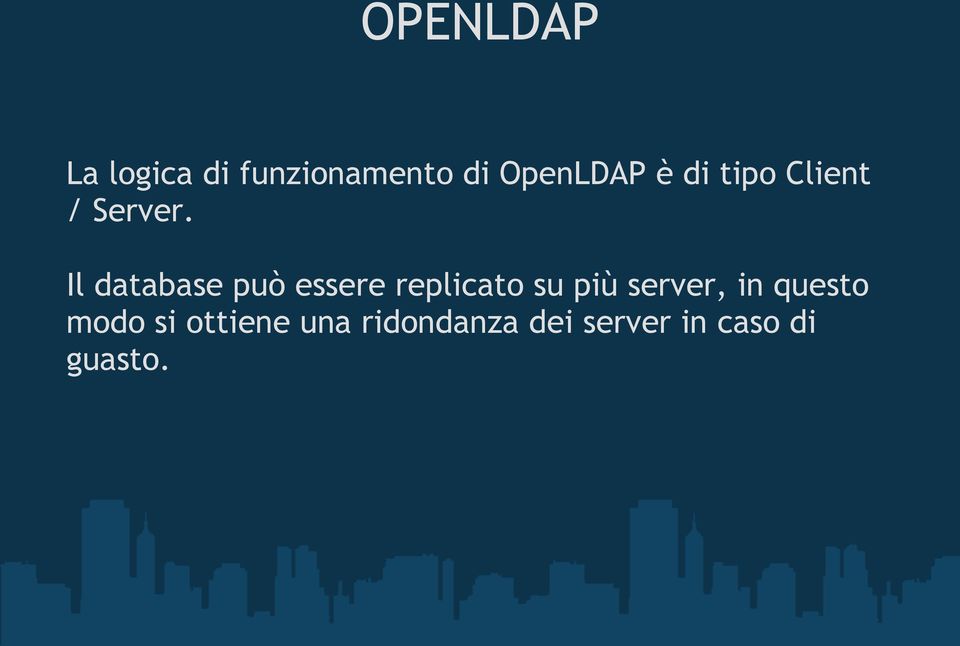 Il database può essere replicato su più server,