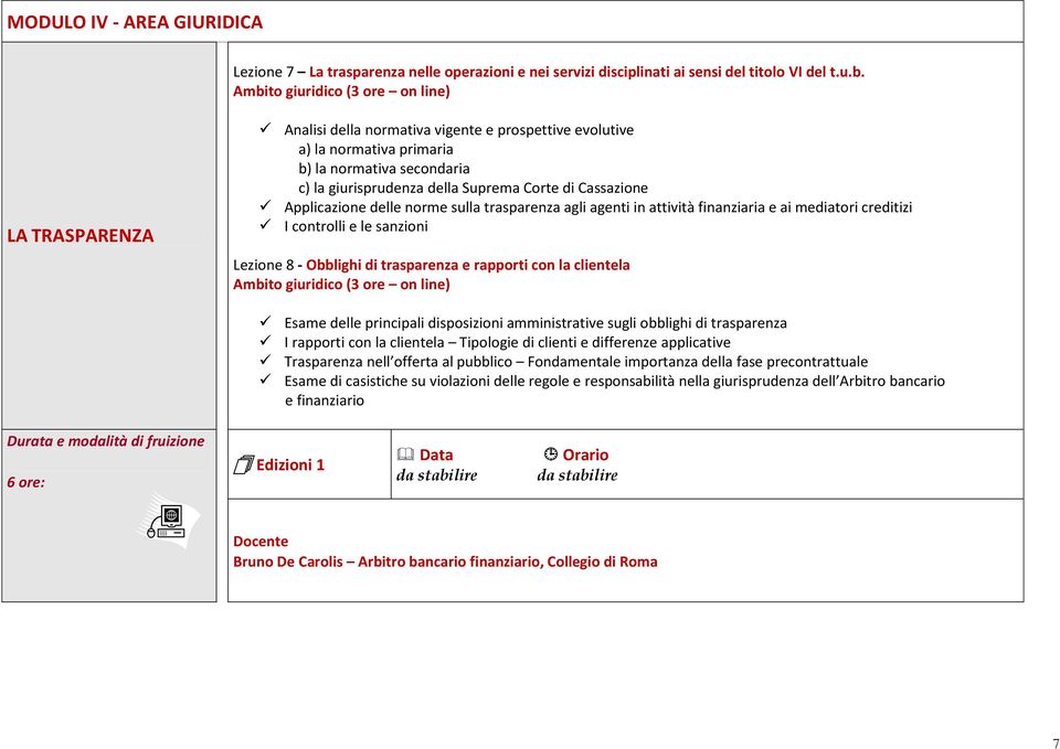 Cassazione Applicazione delle norme sulla trasparenza agli agenti in attività finanziaria e ai mediatori creditizi I controlli e le sanzioni Lezione 8 - Obblighi di trasparenza e rapporti con la