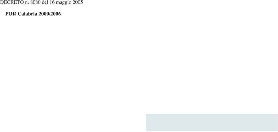 n. 2939/04 Beneficiario: Amm.ne Prov.le di Reggio Calabria pag. 19476 DECRETO n. 8203 del 17 maggio 2005 Autorizzazione regionale ai sensi del D.P.R. del 24/5/88 n.