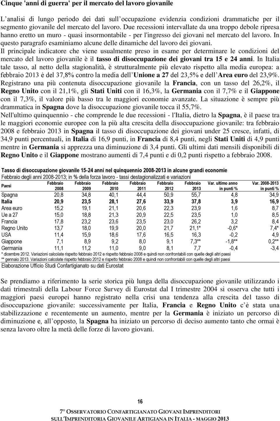 In questo paragrafo esaminiamo alcune delle dinamiche del lavoro dei giovani.