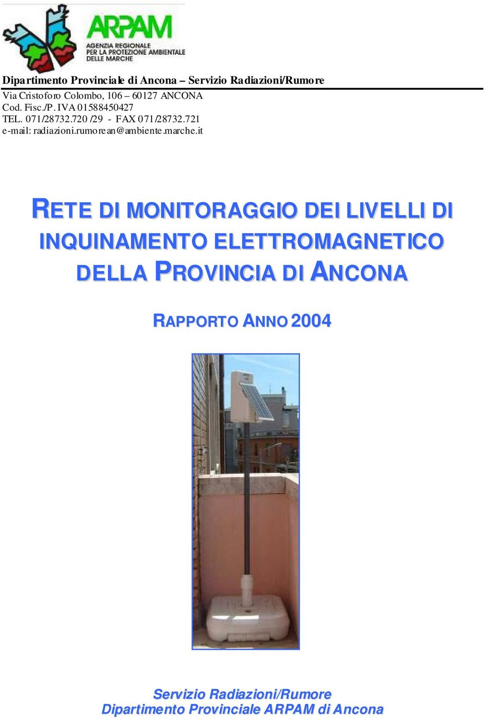 PROVINCIA DI ANCONA RAPPORTO ANNO 2004