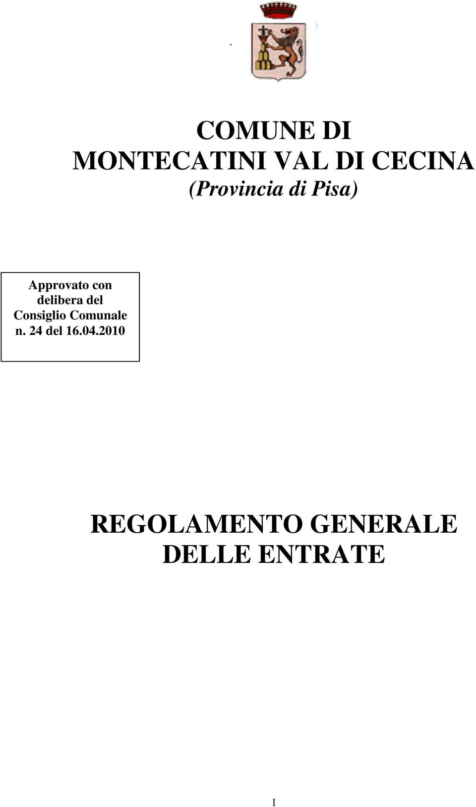 delibera del Consiglio Comunale n.