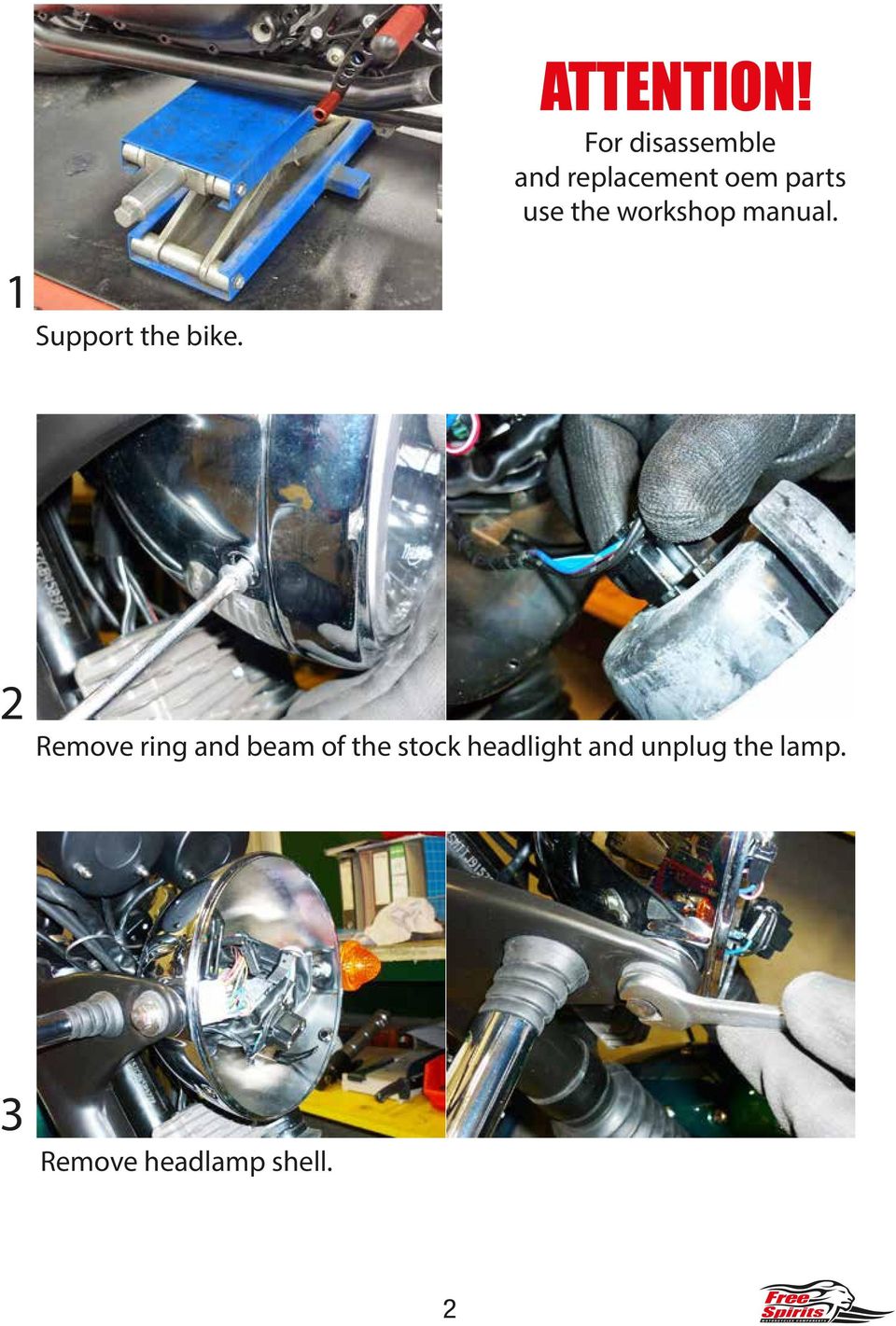 2 Remove ring and beam of the stock