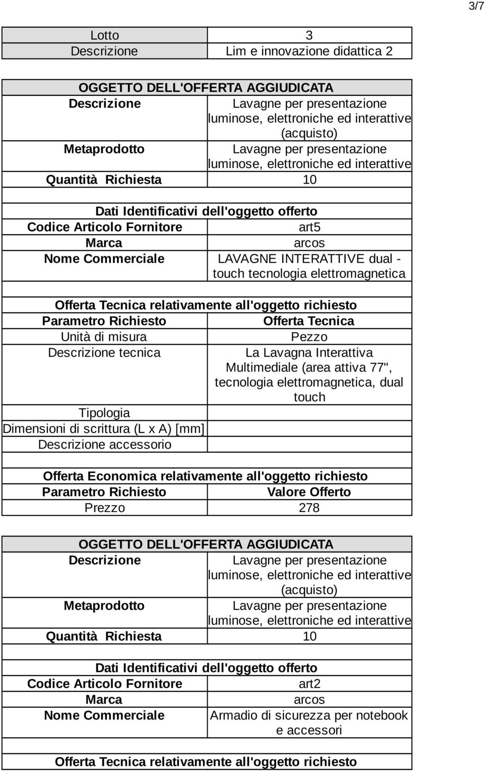 [mm] accessorio La Lavagna Interattiva Multimediale (area attiva 77", tecnologia elettromagnetica, dual touch Prezzo