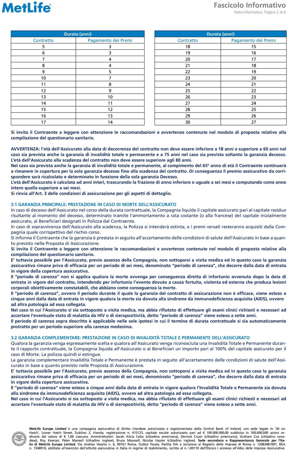 compilazione del questionario sanitario.