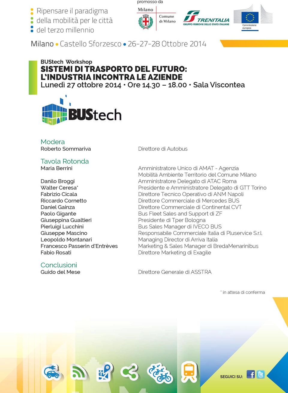 00 Sala Viscontea Modera Roberto Sommariva Tavola Rotonda Maria Berrini Danilo Broggi Walter Ceresa* Fabrizio Cicala Riccardo Cornetto Daniel Gainza Paolo Gigante Giuseppina Gualtieri Pierluigi