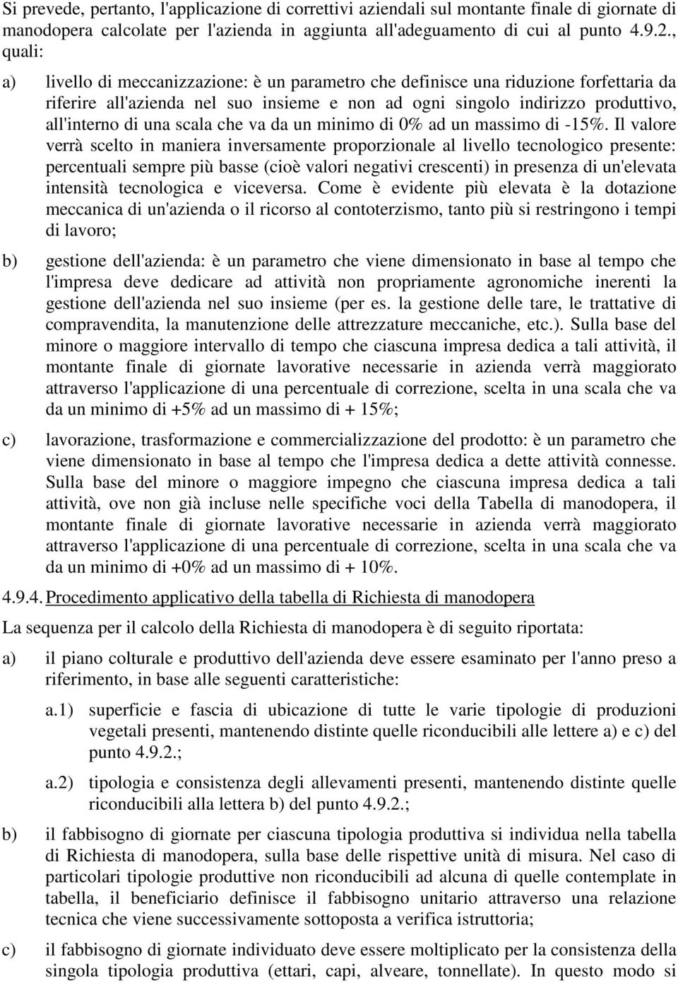 scala che va da un minimo di 0% ad un massimo di -15%.