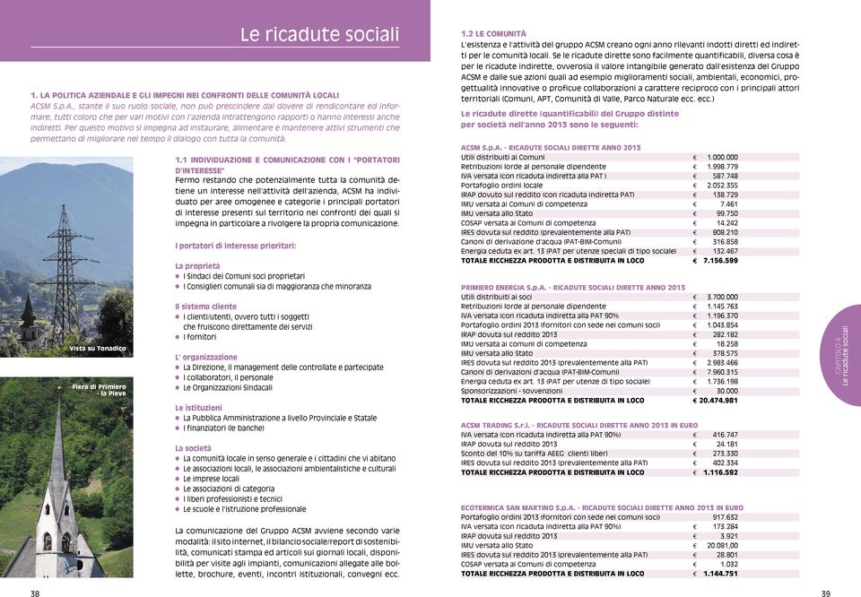 Per questo motivo si impegna ad instaurare, aimen tare e mantenere attivi strumenti che permettano di migiorare ne tempo i diaogo con tutta a comunità. Vista su Tonadico Fiera di Primiero - a Pieve 1.