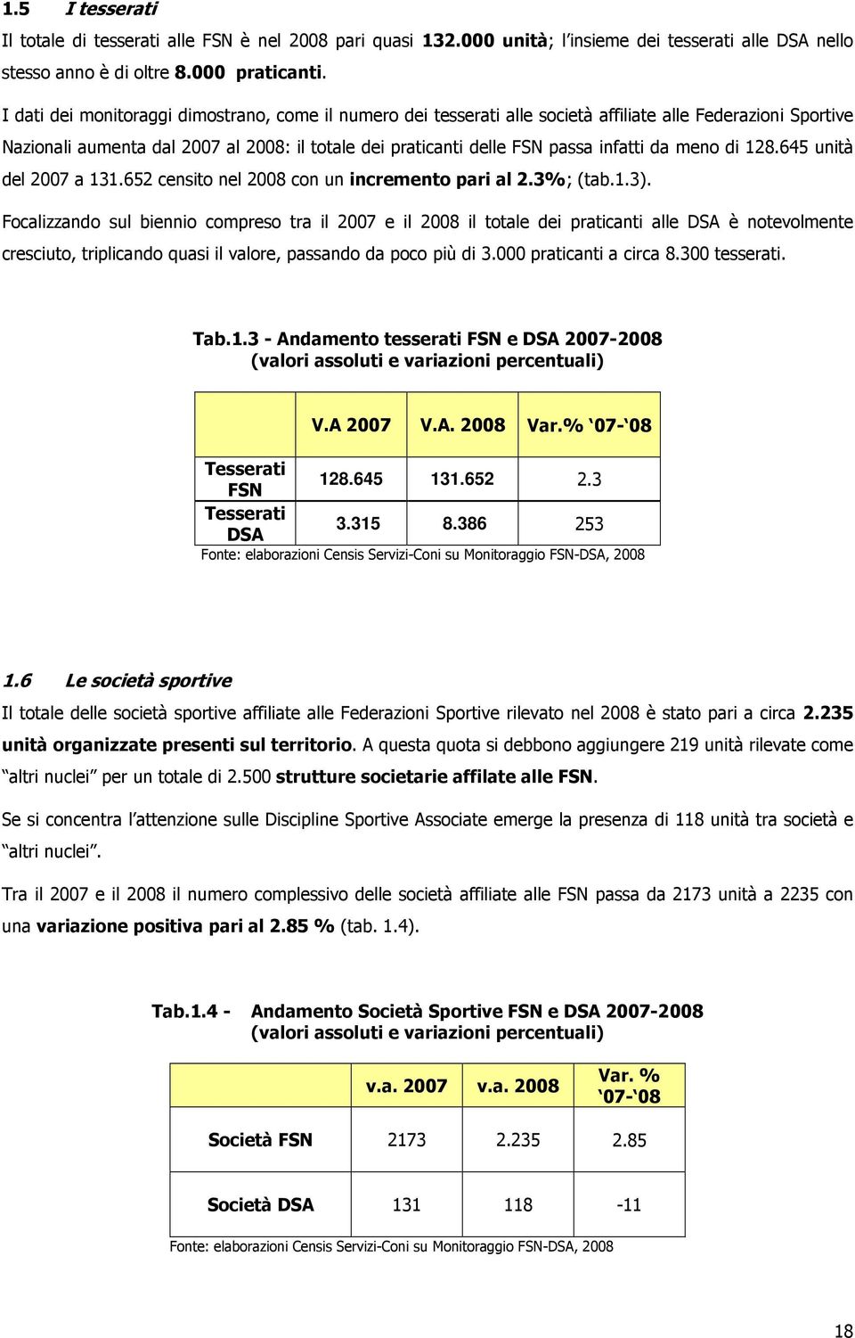 da meno di 128.645 unità del 2007 a 131.652 censito nel 2008 con un incremento pari al 2.3%; (tab.1.3).