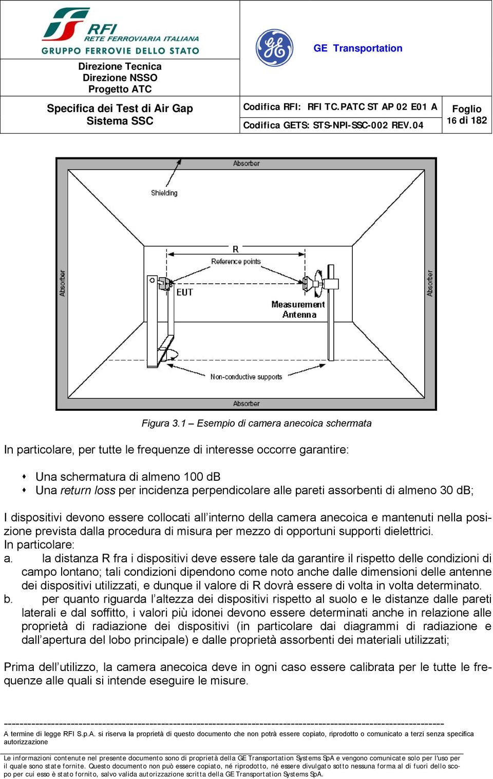 assorbenti di almeno 30 db; I dispositivi devono essere collocati all interno della camera anecoica e mantenuti nella posizione prevista dalla procedura di misura per mezzo di opportuni supporti