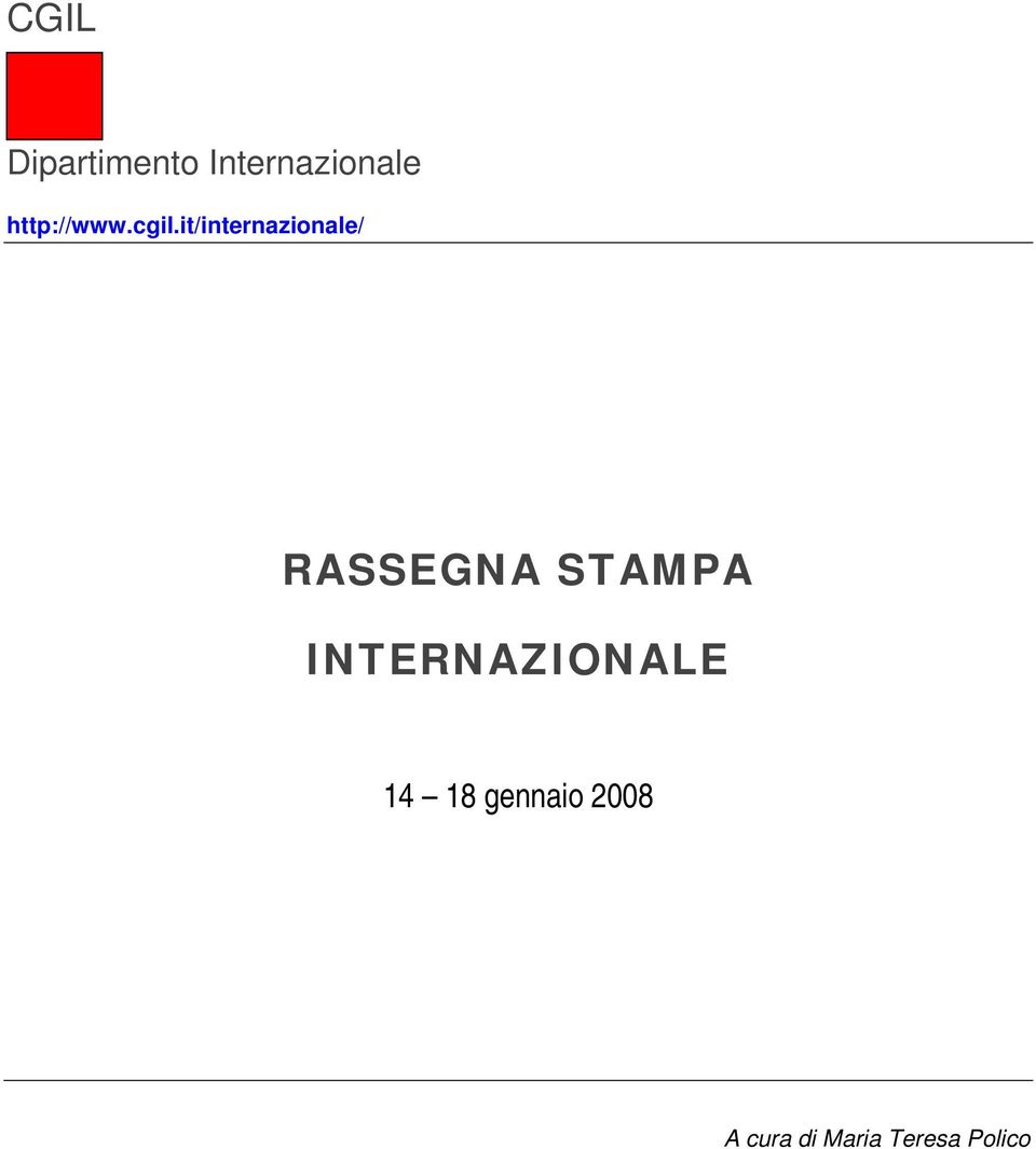 it/internazionale/ RASSEGNA STAMPA