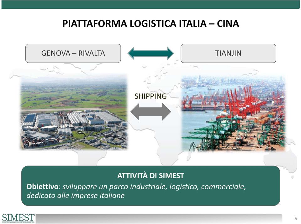 Obiettivo: sviluppare un parco industriale,