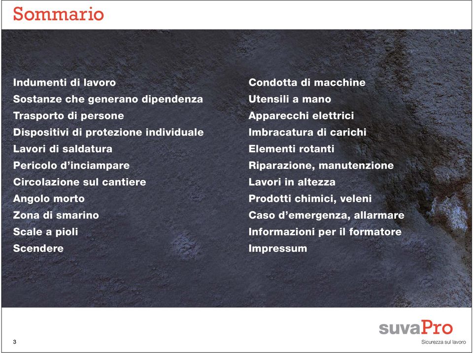 pioli Scendere Condotta di macchine Utensili a mano Apparecchi elettrici Imbracatura di carichi Elementi rotanti