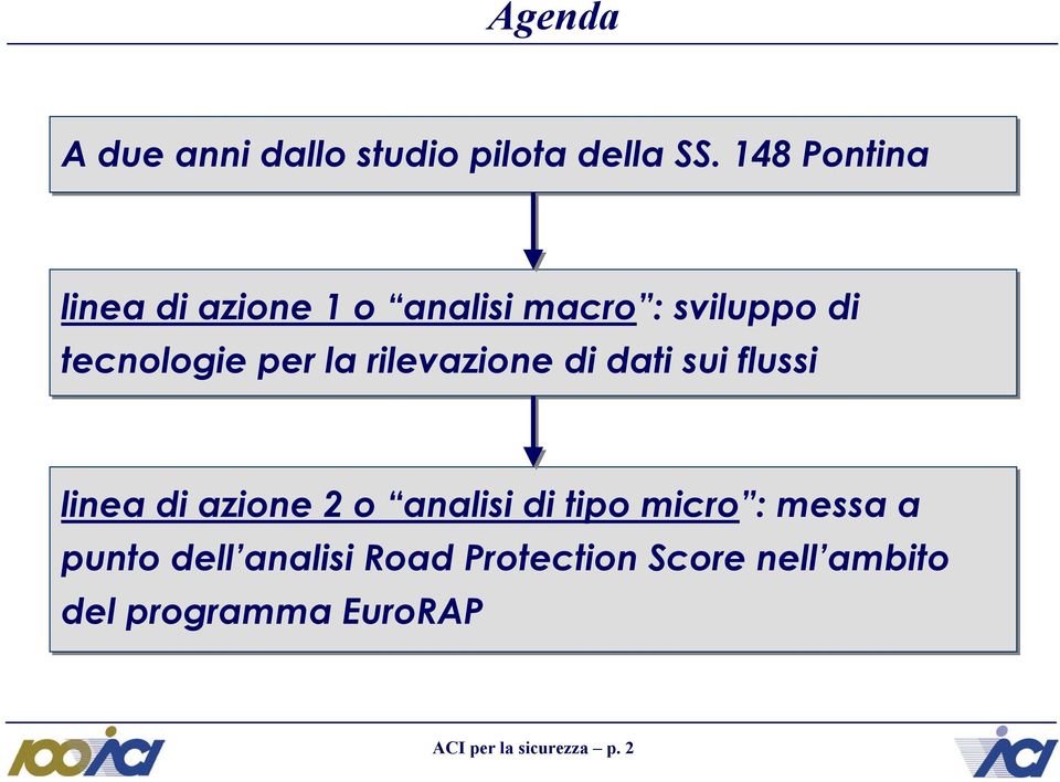 rilevazione di dati sui flussi linea di azione 2 o analisi di tipo micro :