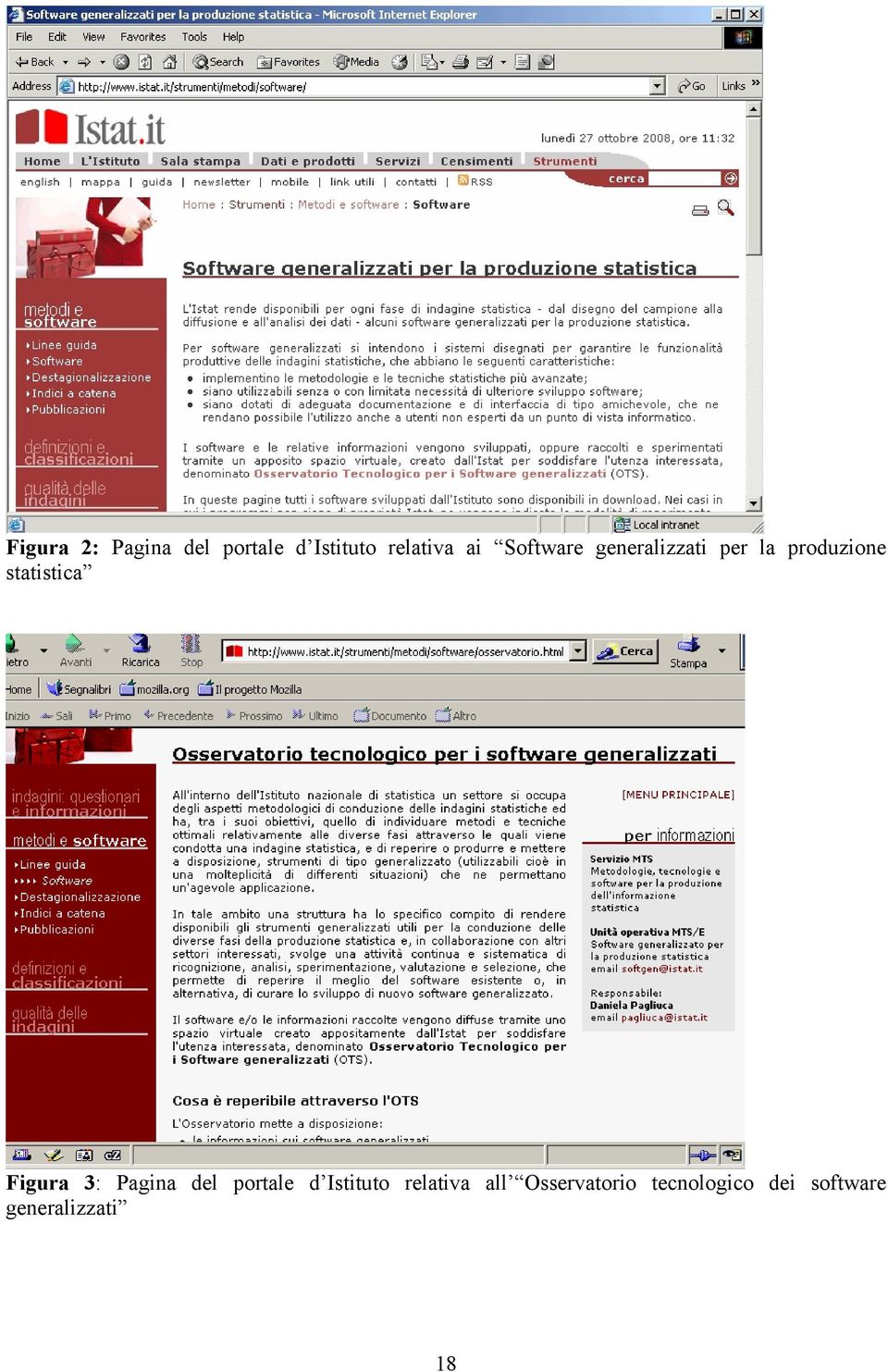 Figura 3: Pagina del portale d Istituto relativa all