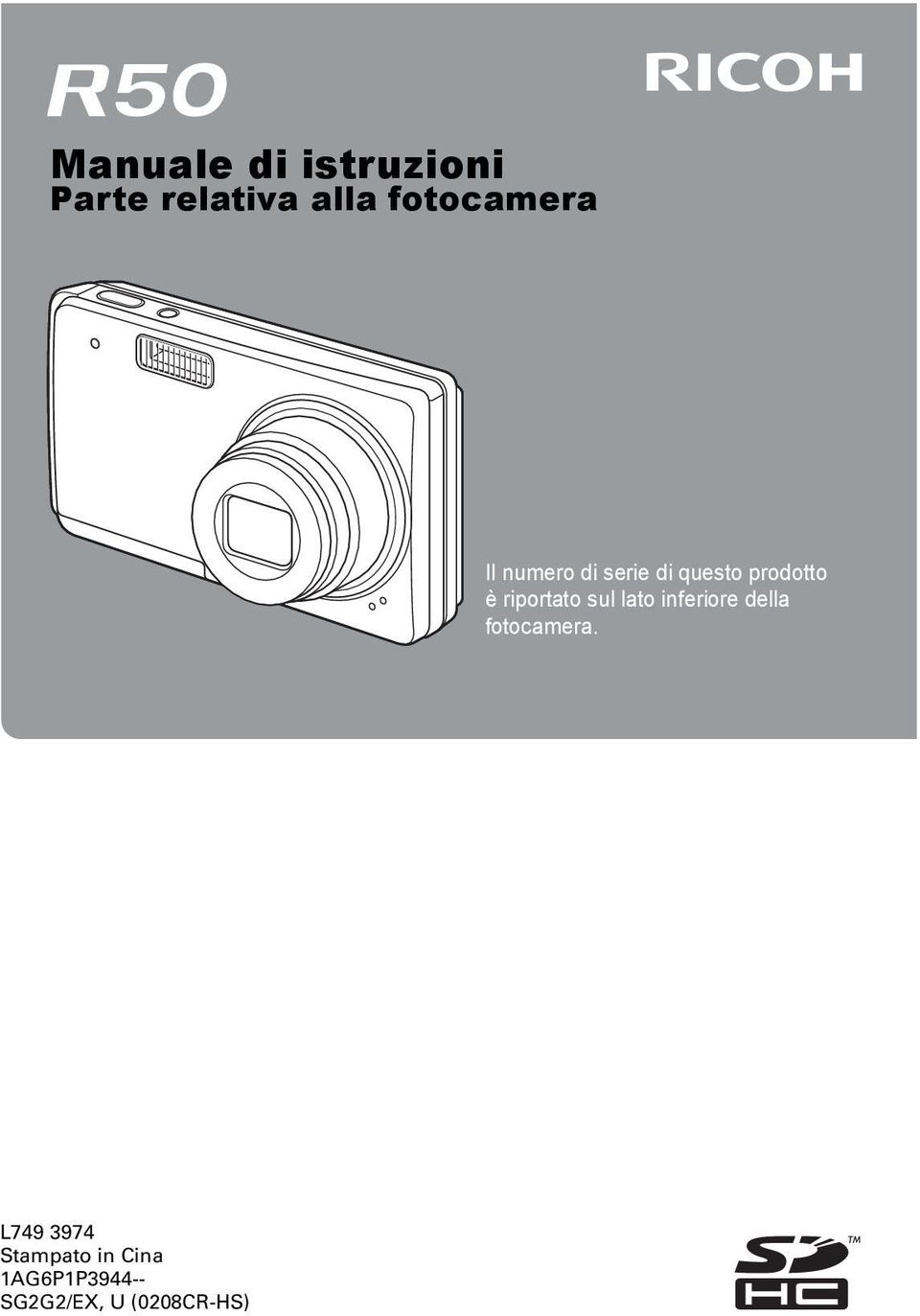 riportato sul lato inferiore della fotocamera.