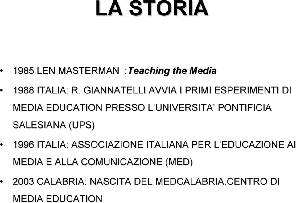 UNIVERSITA PONTIFICIA SALESIANA (UPS) 1996 ITALIA: ASSOCIAZIONE ITALIANA PER L