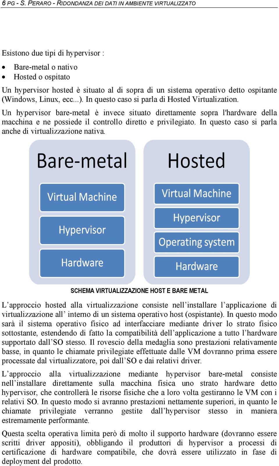 ospitante (Windows, Linux, ecc...). In questo caso si parla di Hosted Virtualization.