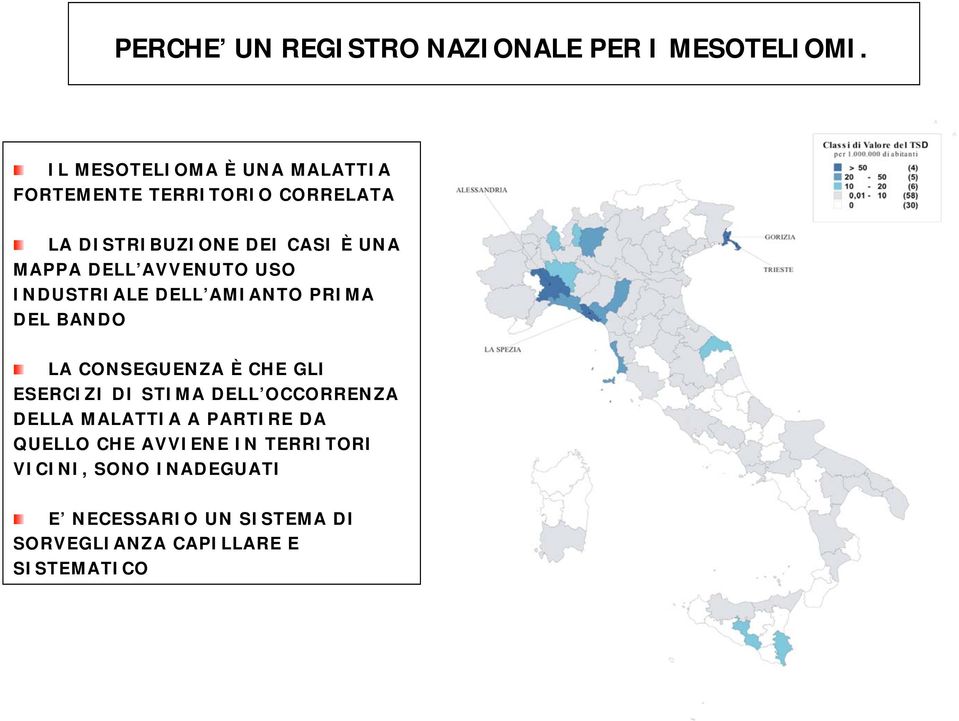 DELL AVVENUTO USO INDUSTRIALE DELL AMIANTO PRIMA DEL BANDO LA CONSEGUENZA È CHE GLI ESERCIZI DI STIMA