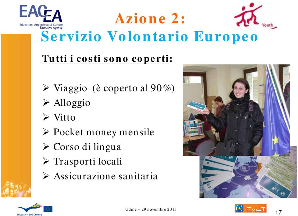 Alloggio Vitto Pocket money mensile Corso di