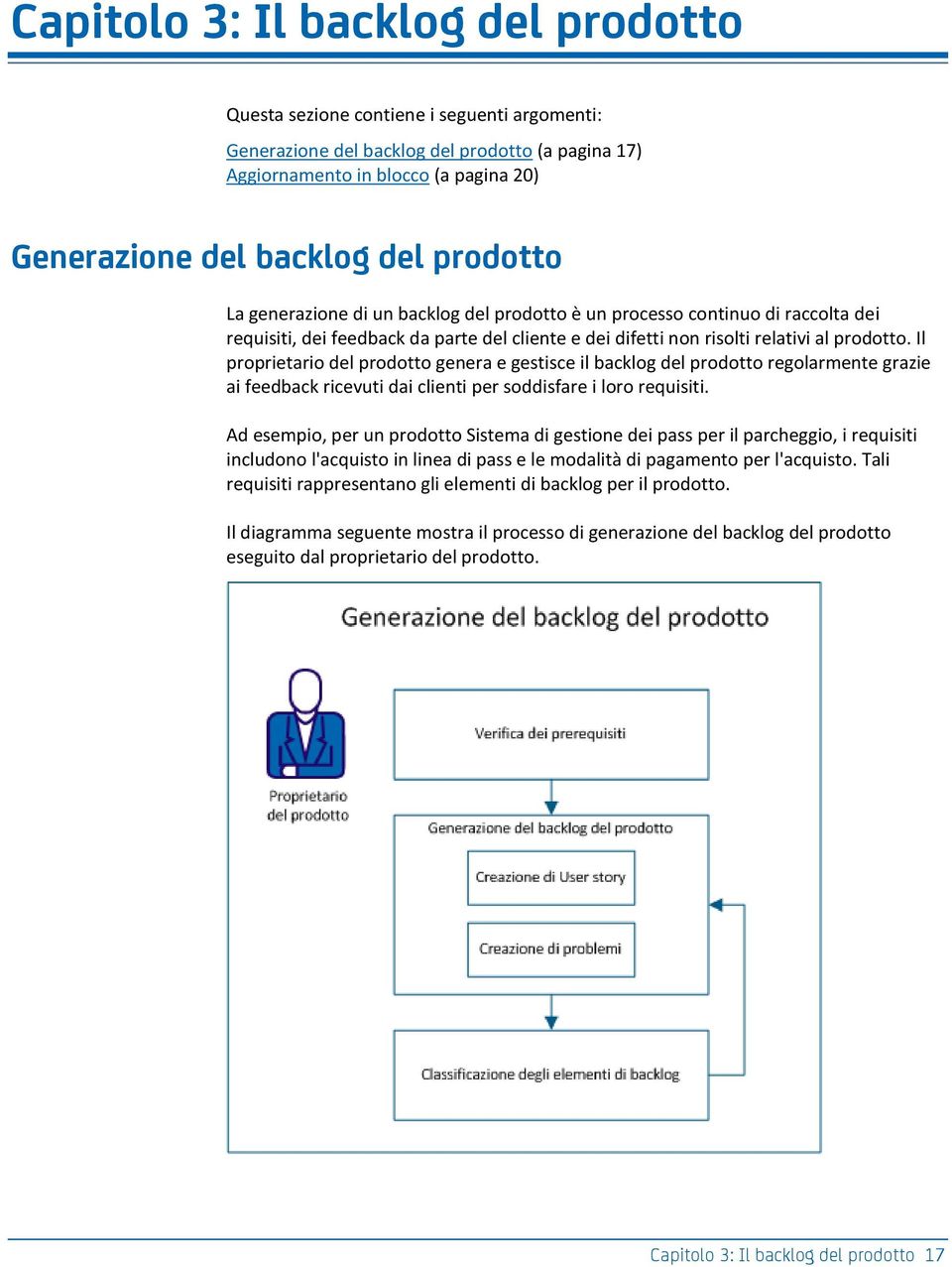 Il proprietario del prodotto genera e gestisce il backlog del prodotto regolarmente grazie ai feedback ricevuti dai clienti per soddisfare i loro requisiti.