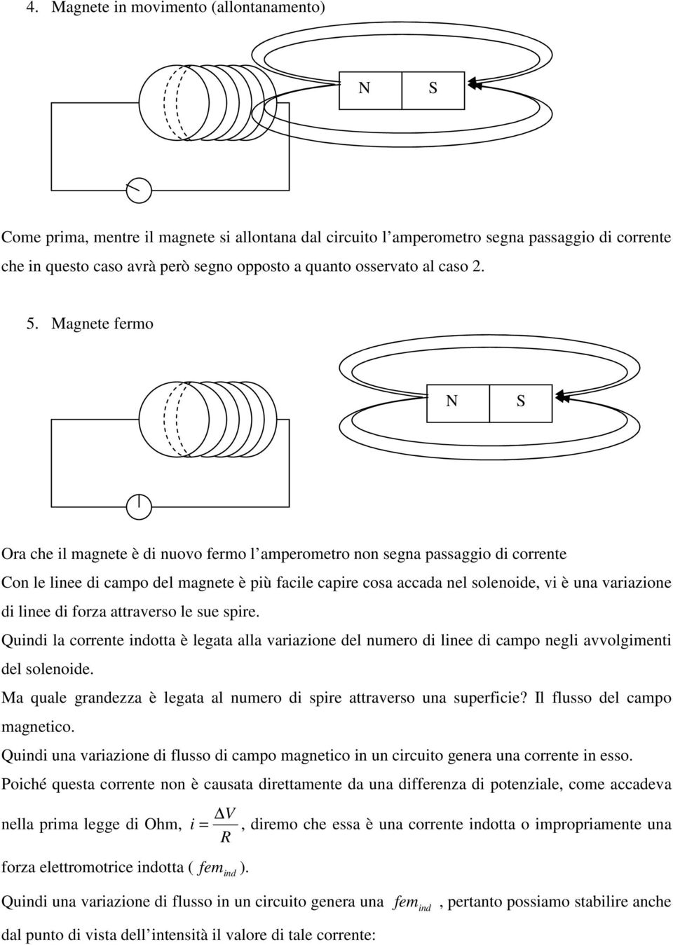 forza attraverso le sue spre. Qund la corrente ndotta è legata alla varazone del numero d lnee d campo negl avvolgment del solenode.