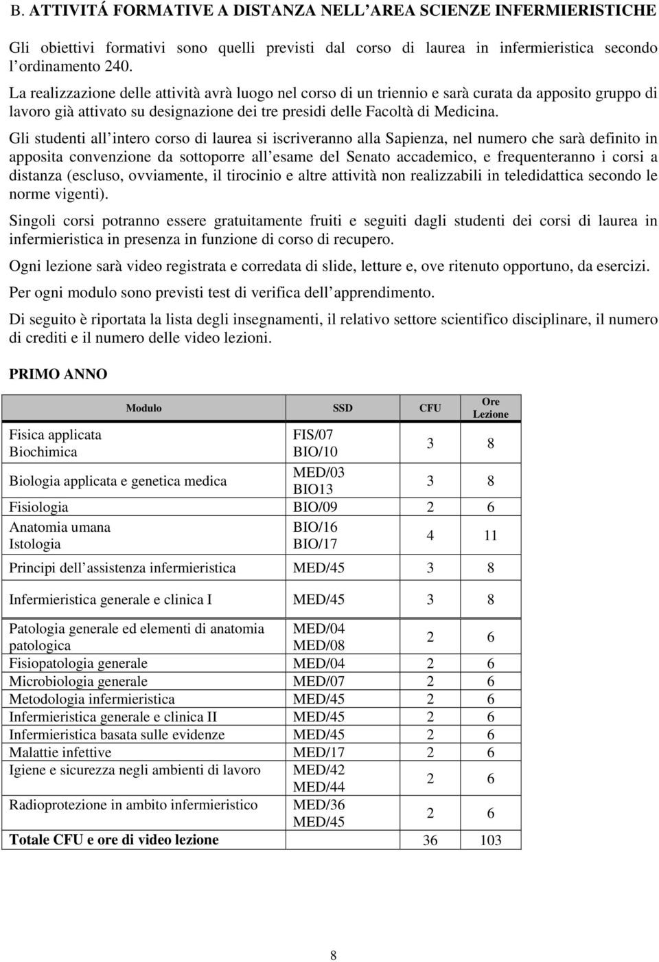 Gli studenti all intero corso di laurea si iscriveranno alla Sapienza, nel numero che sarà definito in apposita convenzione da sottoporre all esame del Senato accademico, e frequenteranno i corsi a