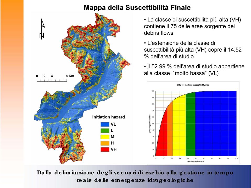 della classe di suscettibilità più alta (VH) copre il 14.