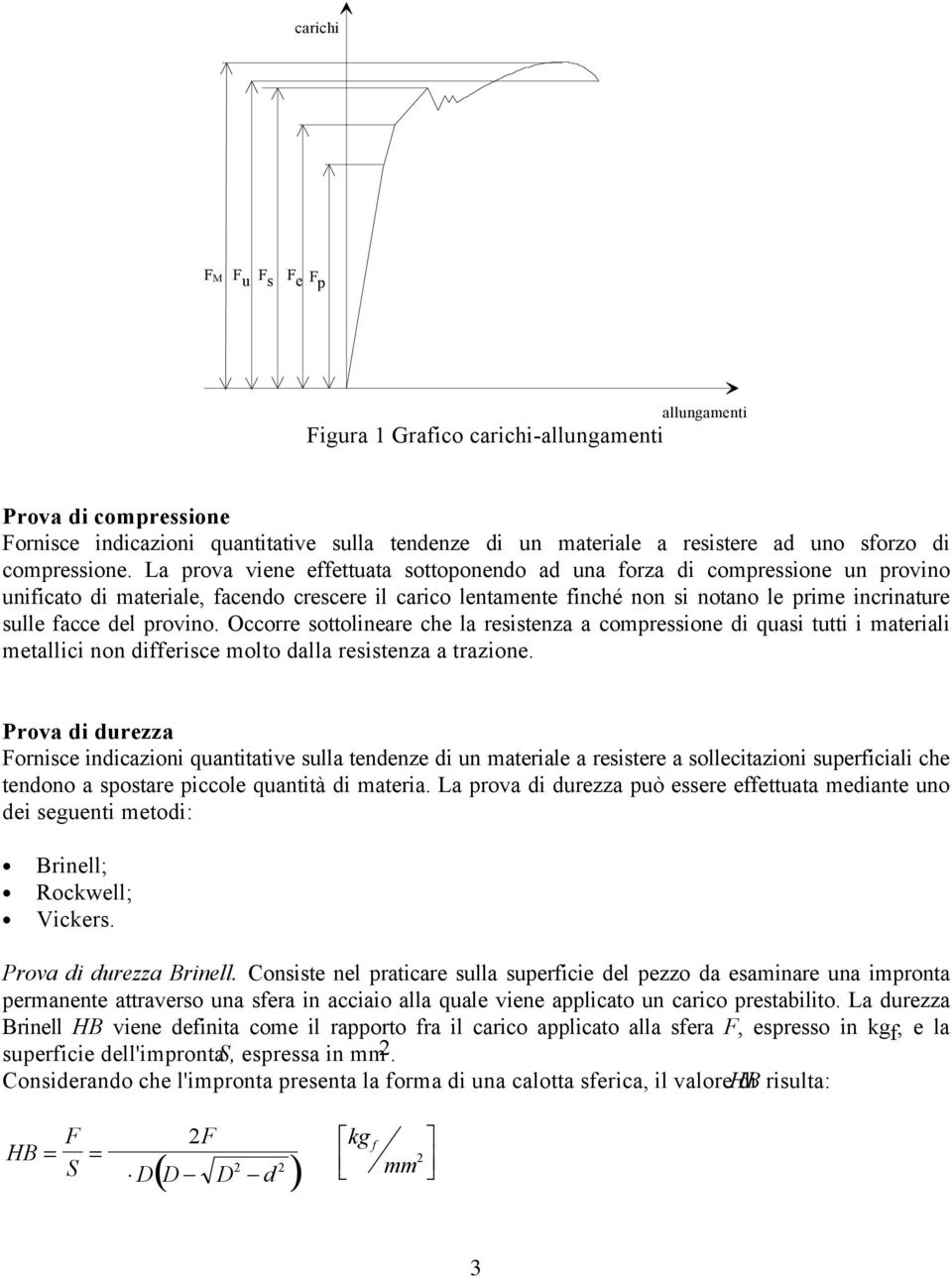 La prova viene effettuata sottoponendo ad una forza di compressione un provino unificato di materiale, facendo crescere il carico lentamente finché non si notano le prime incrinature sulle facce del