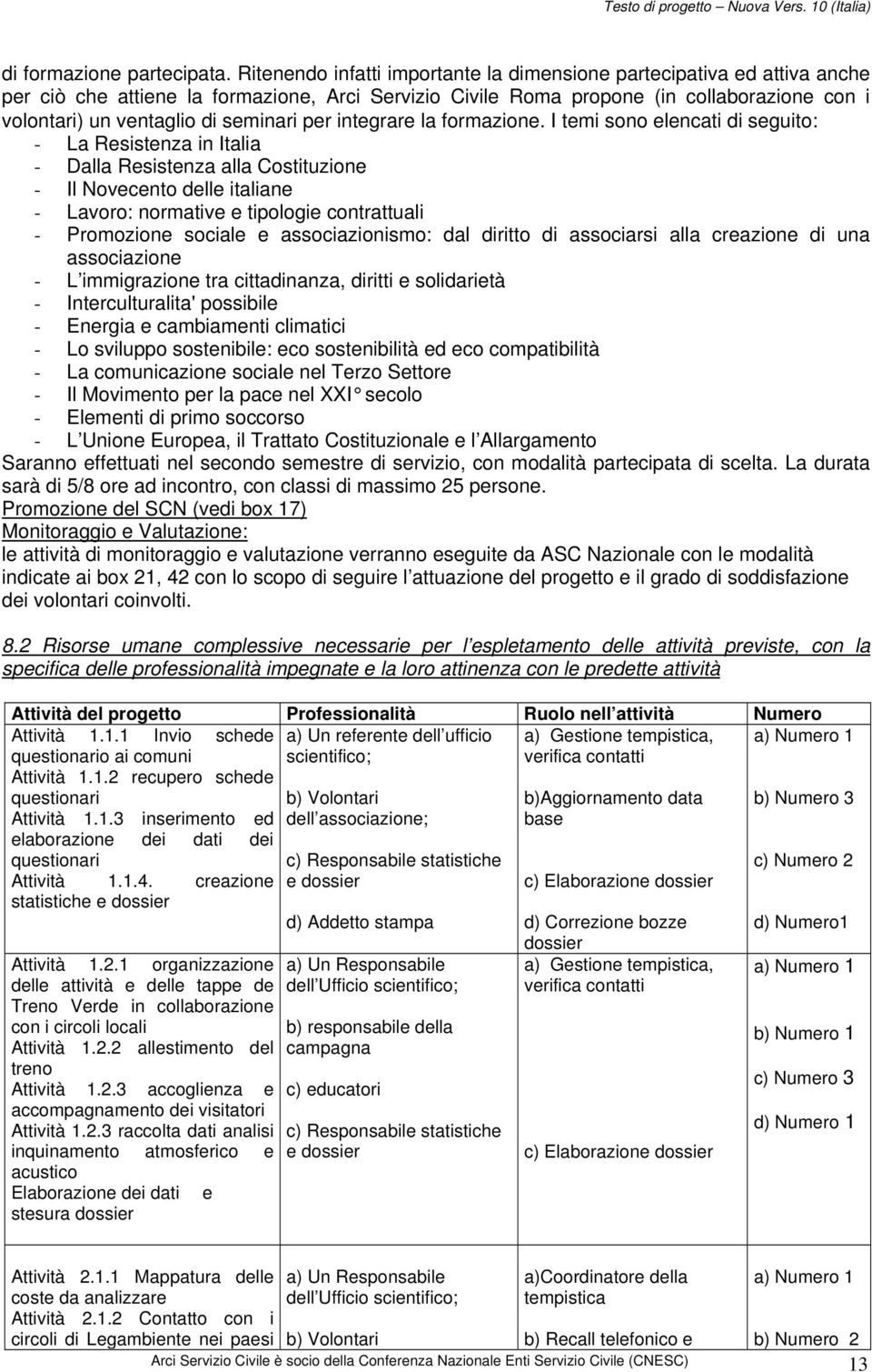 seminari per integrare la formazione.