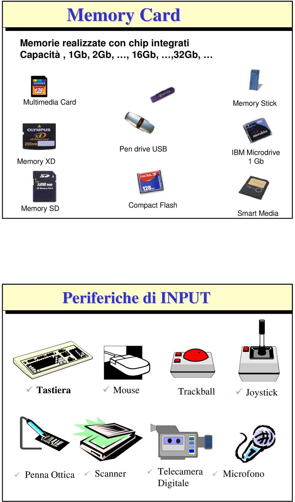 Microdrive 1 Gb Memory SD Compact Flash Smart Media Periferiche di INPUT