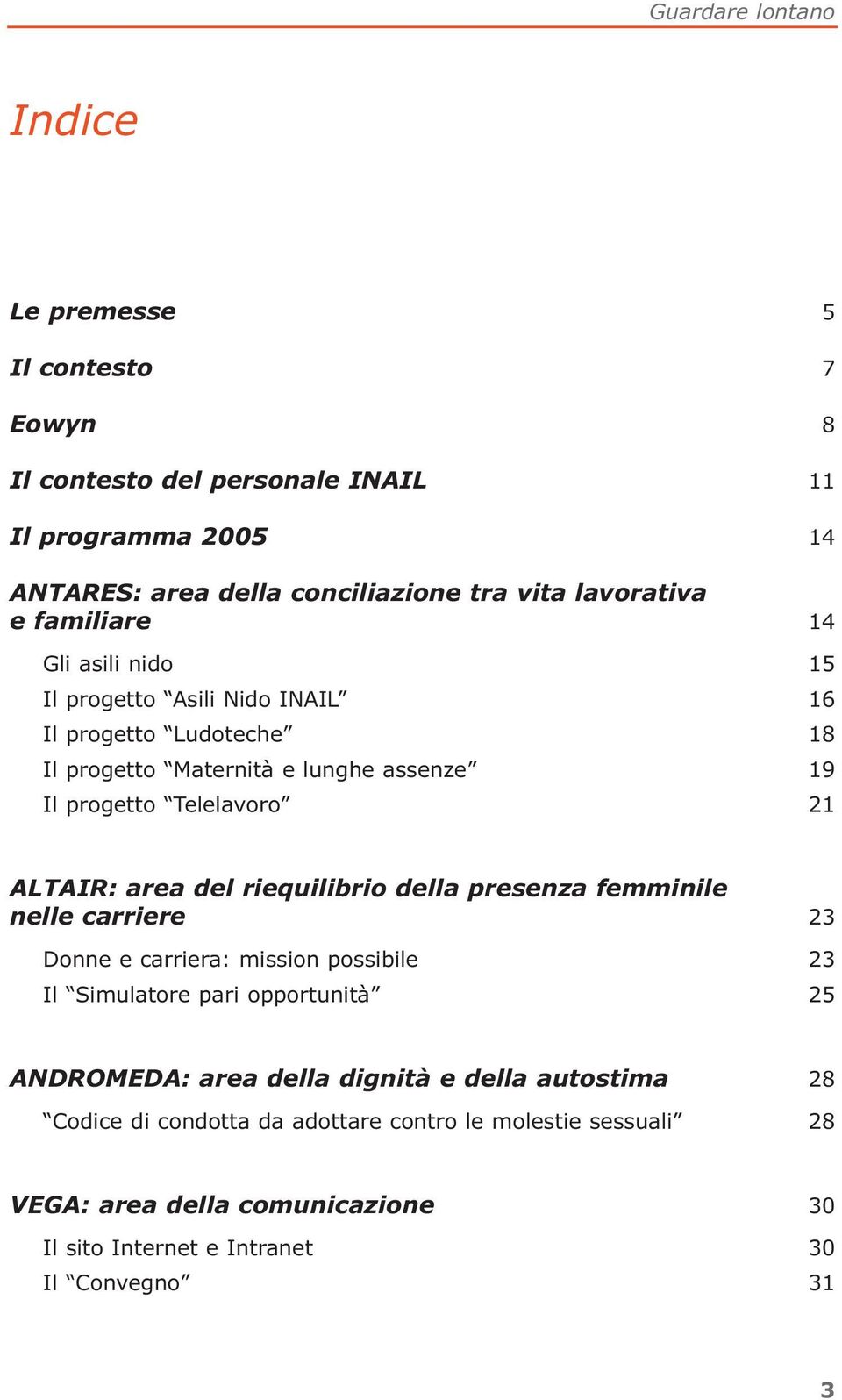 ALTAIR: area del riequilibrio della presenza femminile nelle carriere 23 Donne e carriera: mission possibile 23 Il Simulatore pari opportunità 25 ANDROMEDA: area