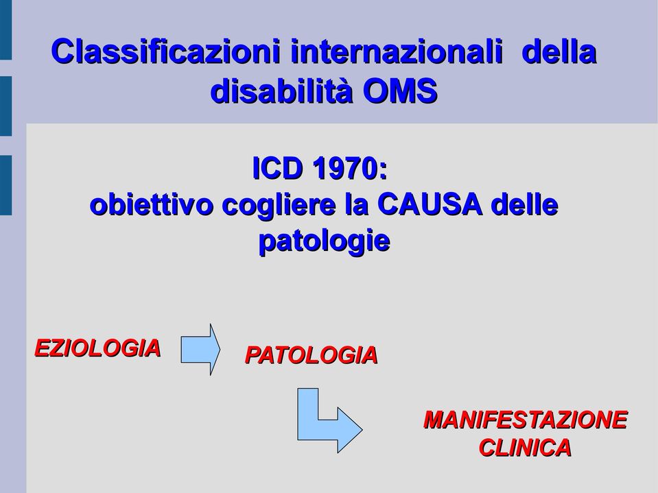 cogliere la CAUSA delle patologie