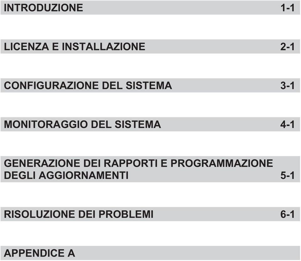 SISTEMA 4-1 GENERAZIONE DEI RAPPORTI E