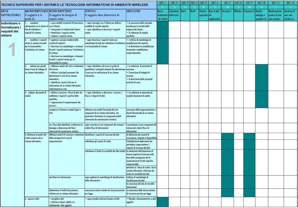 valutare per grandi linee il costo di sviluppo di informatico; 4. redigere documenti di analisi.