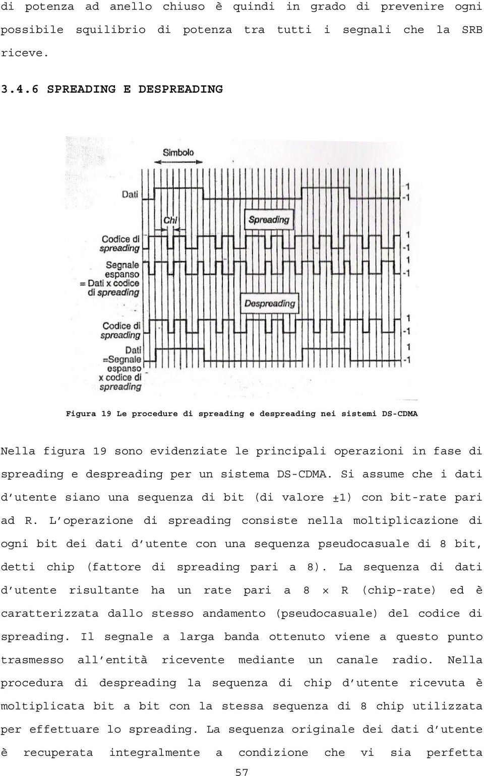 sistema DS-CDMA. Si assume che i dati d utente siano una sequenza di bit (di valore ±1) con bit-rate pari ad R.