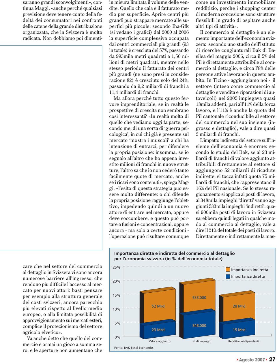 in totale) è cresciuta del 57%, passando da 993mila metri quadrati a 1,56 milioni di metri quadrati, mentre nello stesso periodo il fatturato dei centri più grandi (ne sono presi in considerazione