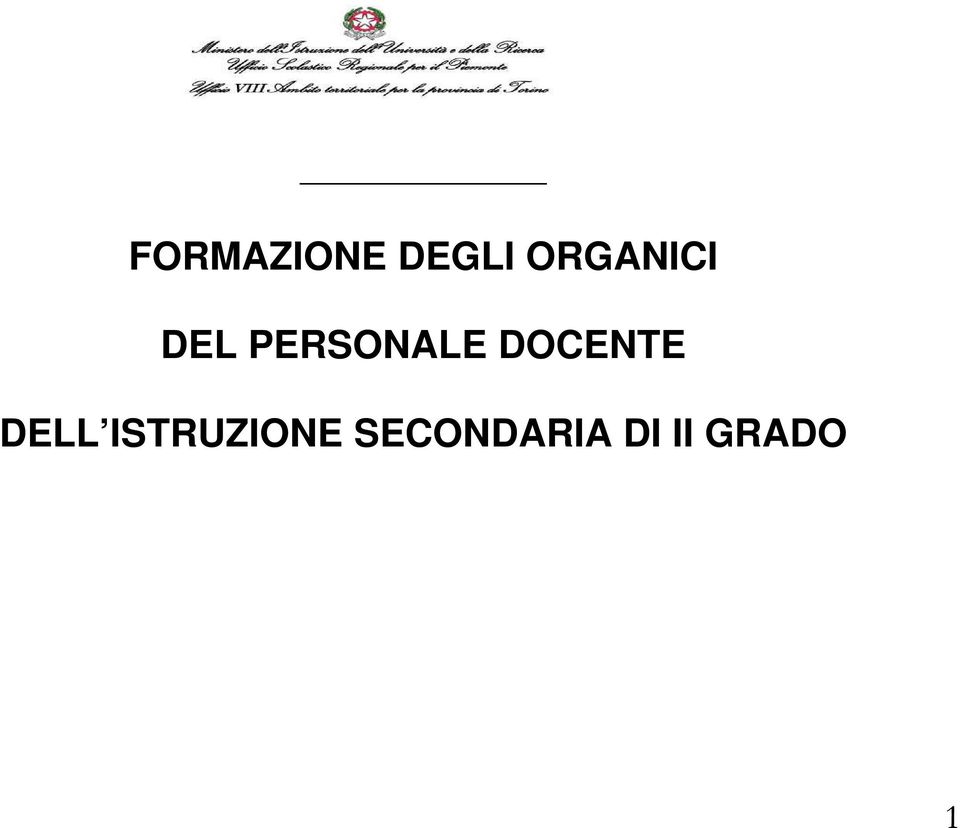 PERSONALE DOCENTE