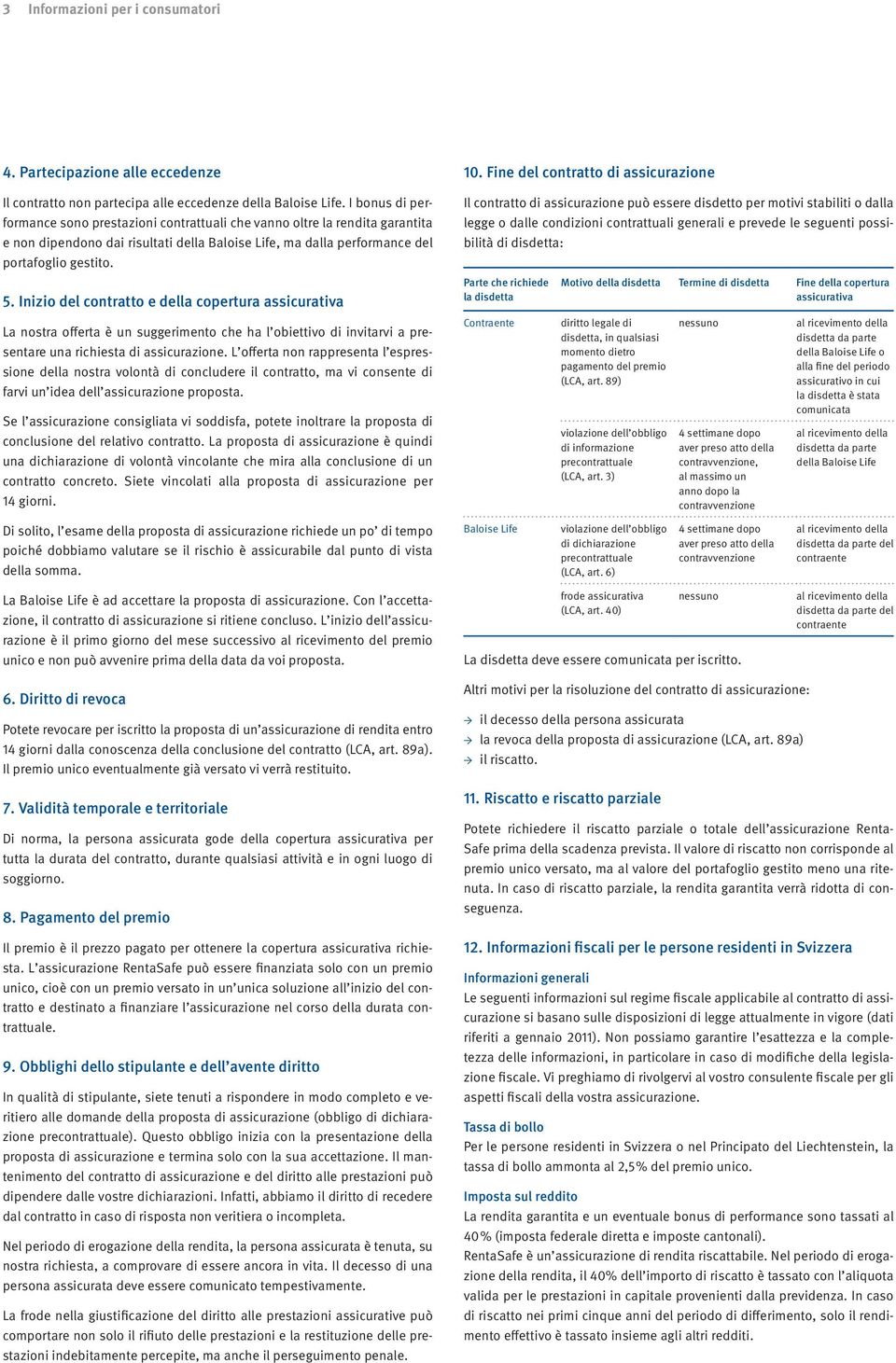 Inizio del contratto e della copertura assicurativa La nostra offerta è un suggerimento che ha l obiettivo di invitarvi a presentare una richiesta di assicurazione.