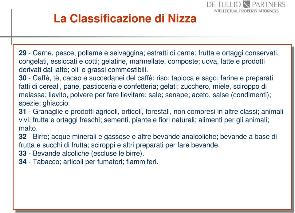 30 - Caffè, tè, cacao e succedanei del caffè; riso; tapioca e sago; farine e preparati fatti di cereali, pane, pasticceria e confetteria; gelati; zucchero, miele, sciroppo di melassa; lievito,