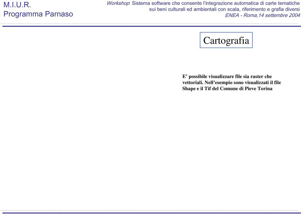 Nell esempio sono visualizzati il