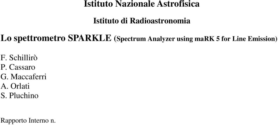 Analyzer using mark 5 for Line Emission) F.