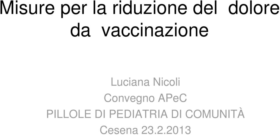 Nicoli Convegno APeC PILLOLE DI