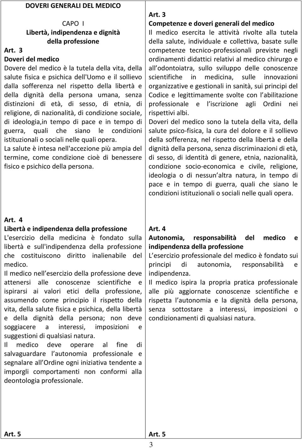 senza distinzioni di età, di sesso, di etnia, di religione, di nazionalità, di condizione sociale, di ideologia,in tempo di pace e in tempo di guerra, quali che siano le condizioni istituzionali o