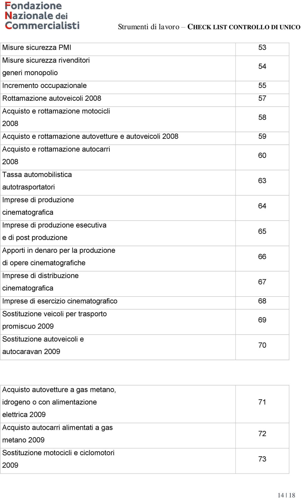 in denar per la prduzine di pere cinematgrafiche 66 Imprese di distribuzine cinematgrafica 67 Imprese di esercizi cinematgrafic 68 Sstituzine veicli per trasprt prmiscu 2009 69 Sstituzine