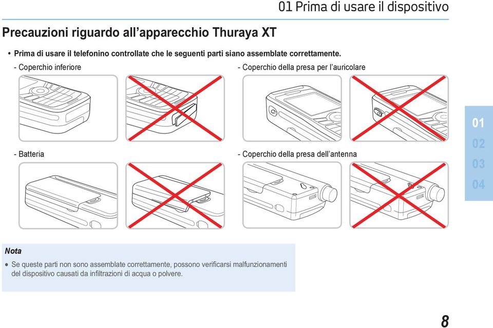 presa per l auricolare - Batteria -