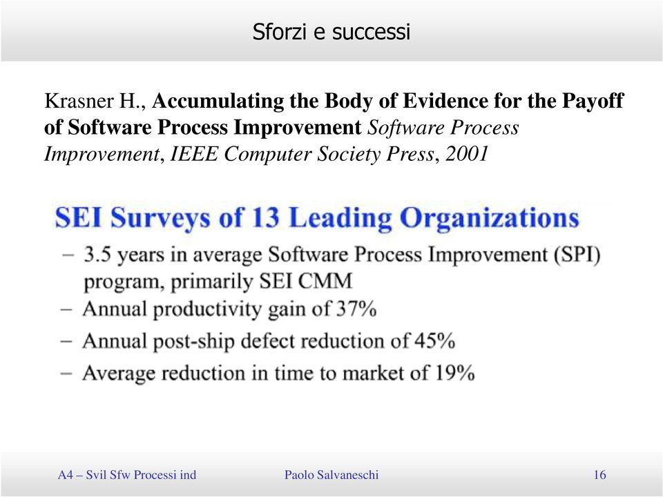 Software Process Improvement Software Process