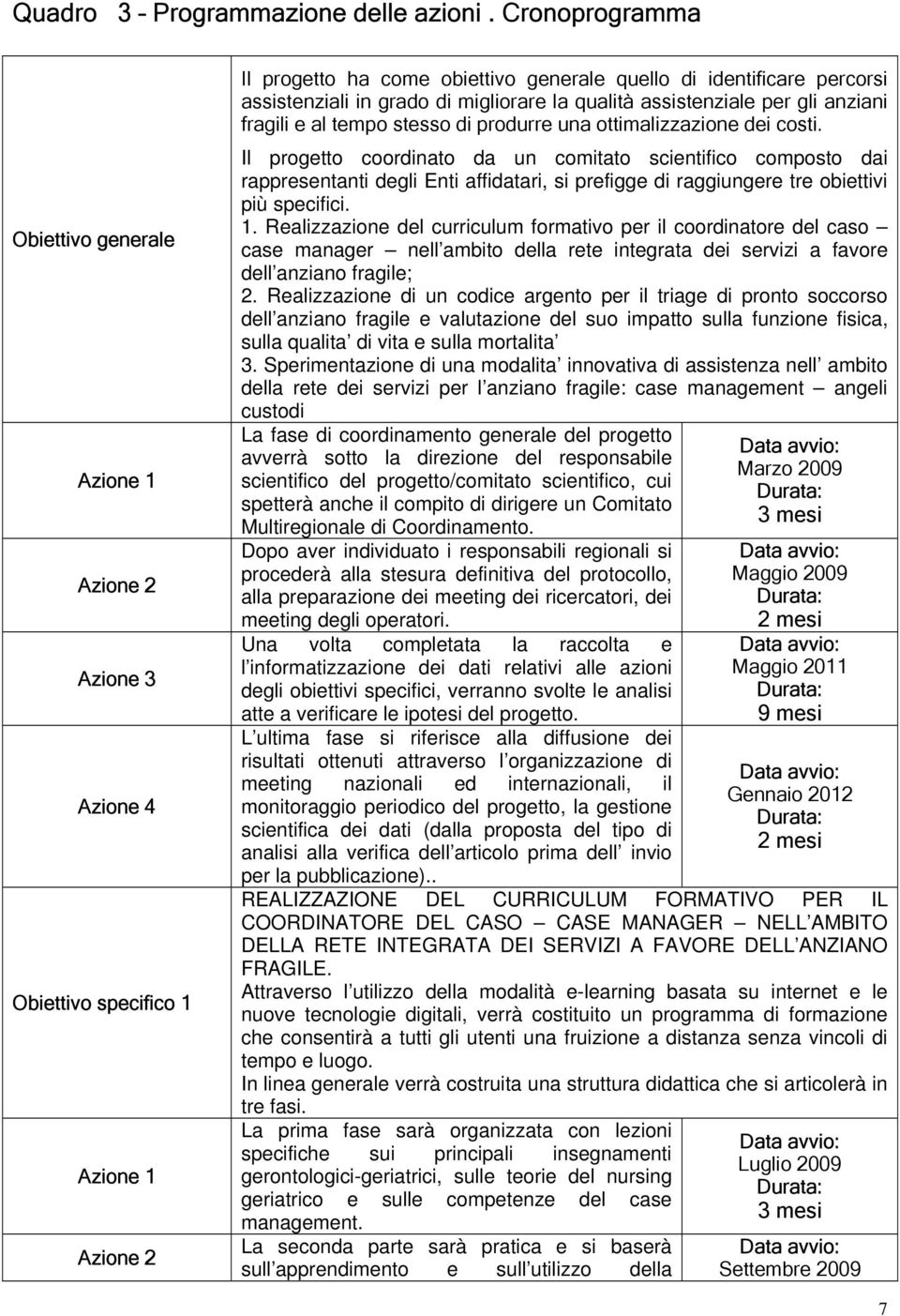 grado di migliorare la qualità assistenziale per gli anziani fragili e al tempo stesso di produrre una ottimalizzazione dei costi.